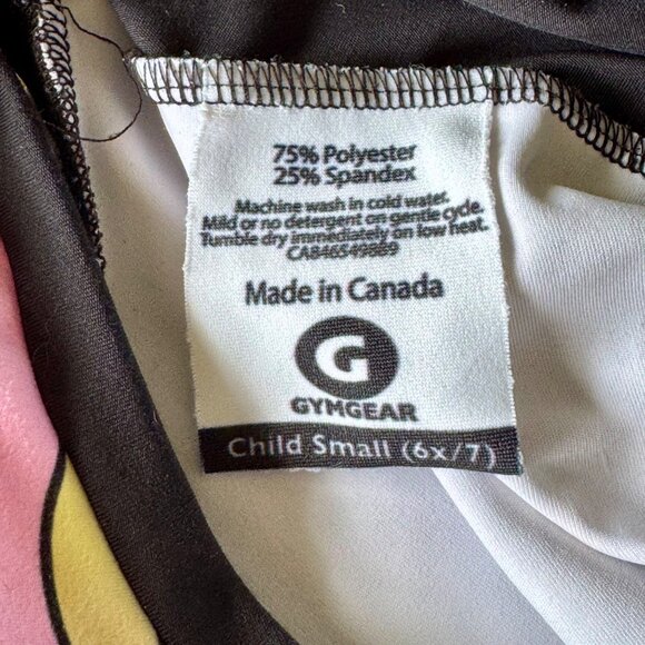 GYMGEAR Yummy Animals Leotard Girls CS 6X-7 Purple Sloth Cupcakes Gymnastics Leo - Picture 4 of 4